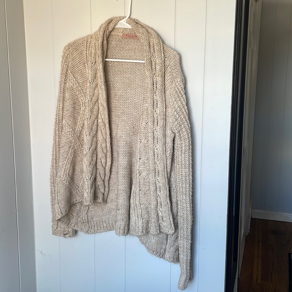 Tan cardigan